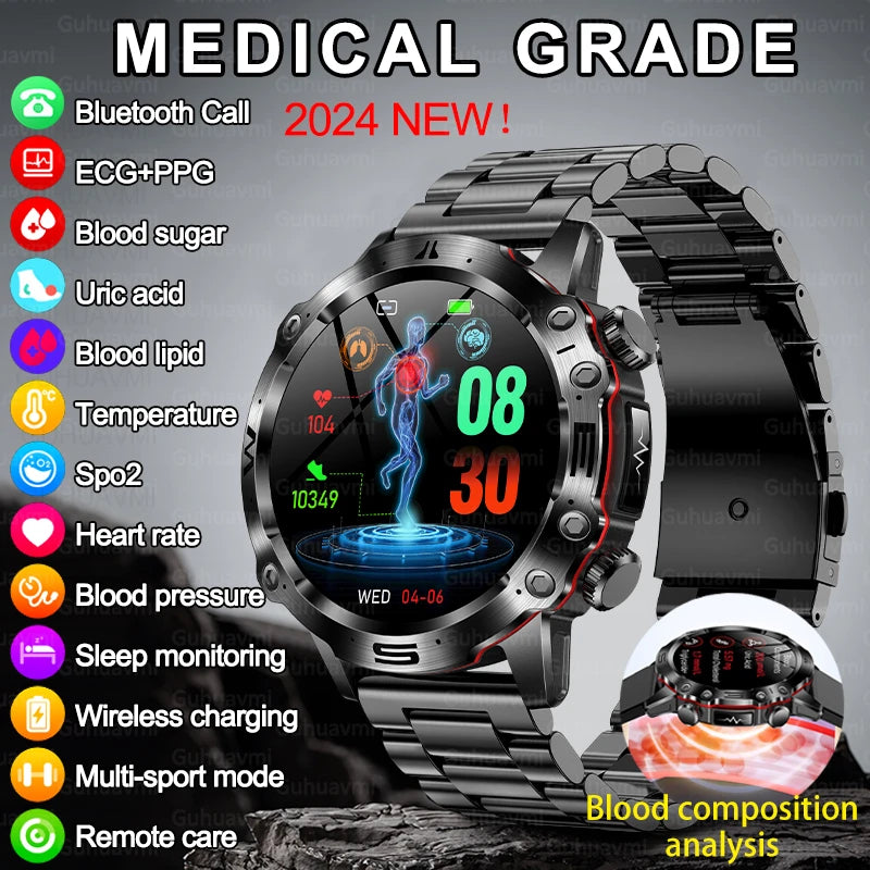 2024 New Blood Lipids Uric Acid Blood Glucose Smart Watch – XionCorp