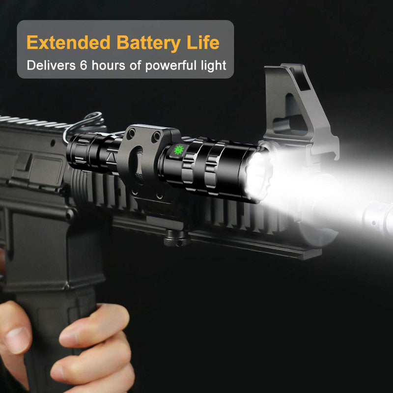 Mini Long-Range USB Charging 10W Aluminum Alloy Outdoor Home LED Tactical Strong Light Flashlight Set