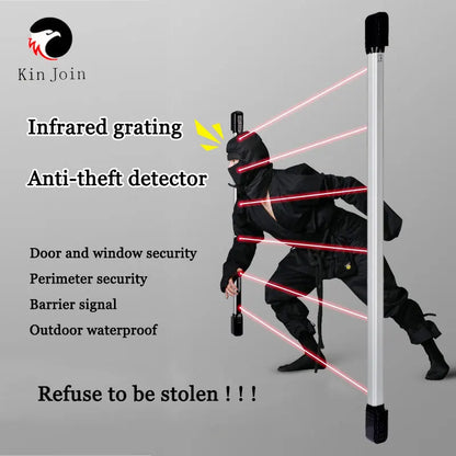 "Fortress Shield: The Ultimate 100-Meter Quad-Beam Infrared Barrier – Your All-Weather Guardian"