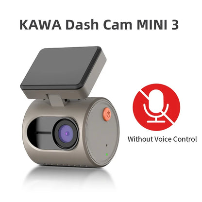 2K Dash Camera For Cars DVR KAWA Dash Cam MINI 3 Video Recorder Emergency Voice Control Night Vision WiFi APP Monitor