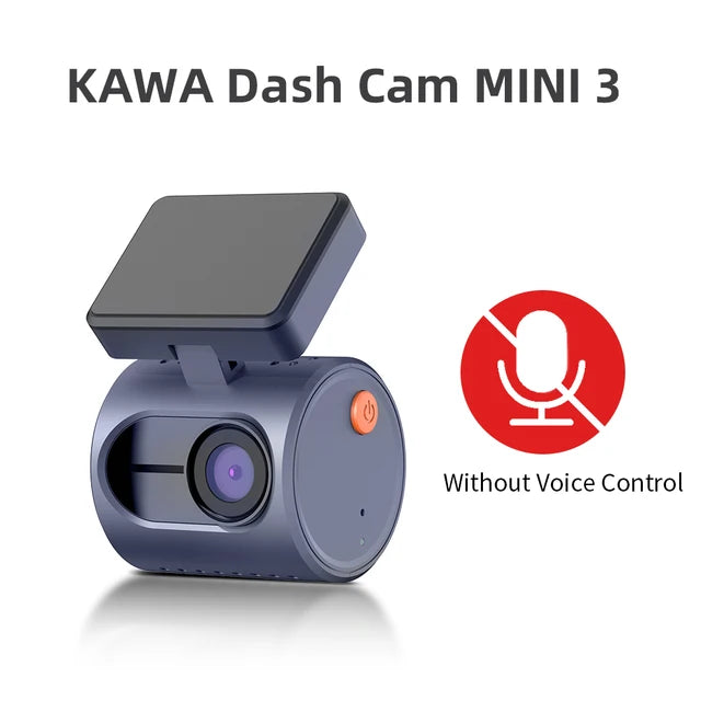 2K Dash Camera For Cars DVR KAWA Dash Cam MINI 3 Video Recorder Emergency Voice Control Night Vision WiFi APP Monitor