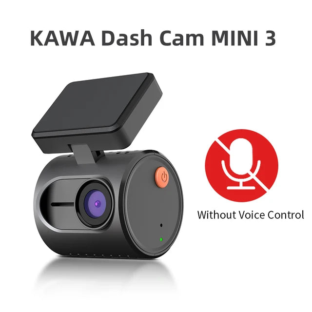 2K Dash Camera For Cars DVR KAWA Dash Cam MINI 3 Video Recorder Emergency Voice Control Night Vision WiFi APP Monitor