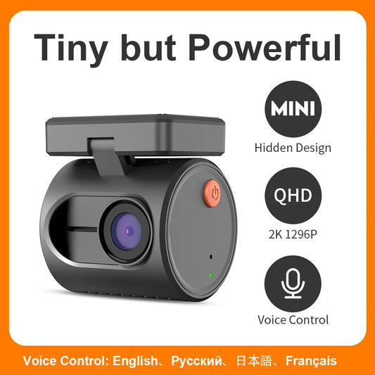 2K Dash Camera For Cars DVR KAWA Dash Cam MINI 3 Video Recorder Emergency Voice Control Night Vision WiFi APP Monitor