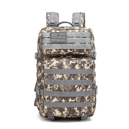 "Ultimate 45L Tactical Backpack: Your All-Weather Military Pack for Outdoor Adventures"