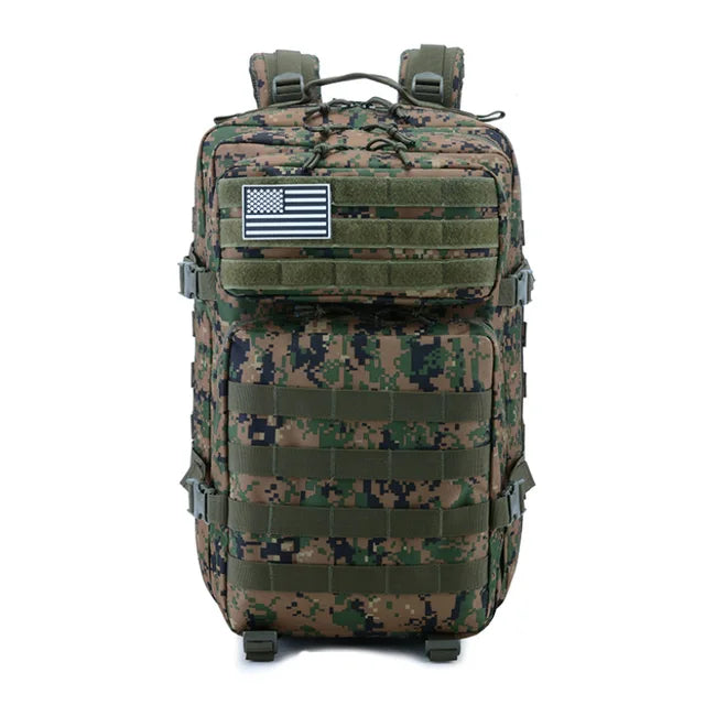 "Ultimate 45L Tactical Backpack: Your All-Weather Military Pack for Outdoor Adventures"