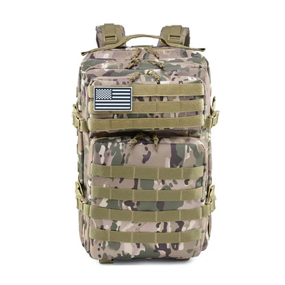 "Ultimate 45L Tactical Backpack: Your All-Weather Military Pack for Outdoor Adventures"