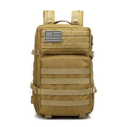"Ultimate 45L Tactical Backpack: Your All-Weather Military Pack for Outdoor Adventures"
