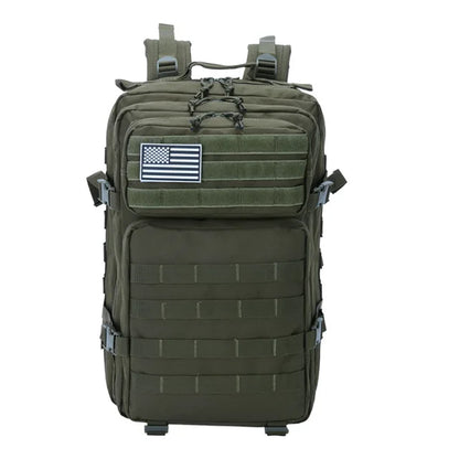 "Ultimate 45L Tactical Backpack: Your All-Weather Military Pack for Outdoor Adventures"