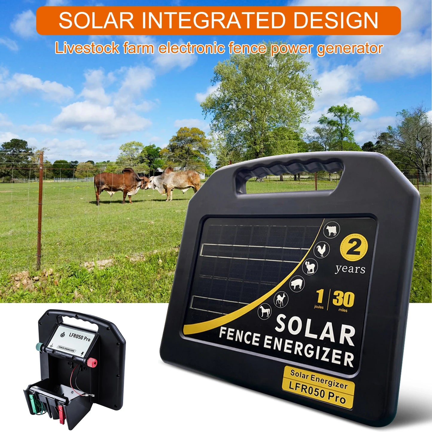 MaxGuard 48KM Solar-Powered Electric Fence Energizer: Ultimate Farm Protection
