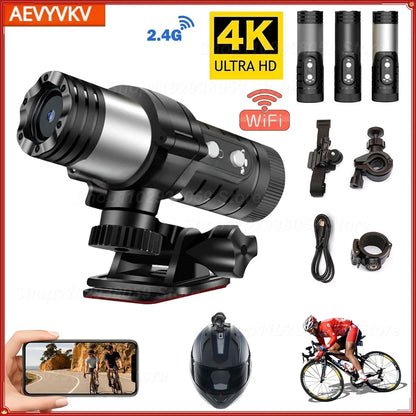 4K Full HD Wifi Portable Camera Waterproof and Anti Shock Flashlight