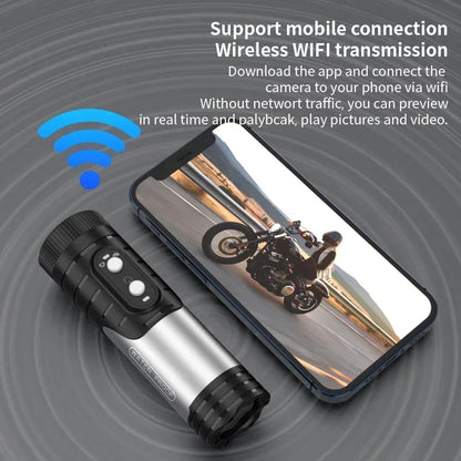 4K Full HD Wifi Portable Camera Waterproof and Anti Shock Flashlight