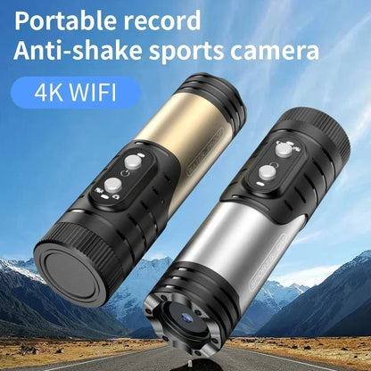 4K Full HD Wifi Portable Camera Waterproof and Anti Shock Flashlight