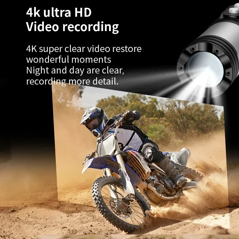 4K Full HD Wifi Portable Camera Waterproof and Anti Shock Flashlight