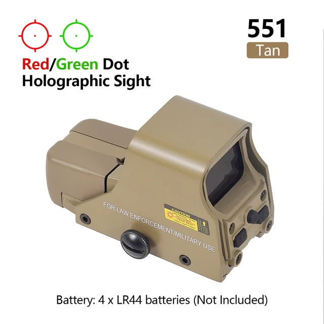 551 552 553 558 Red Green Dot Holographic Sight Scope Hunting Reflex Sight Riflescope 20mm Mount Airsoft Gun