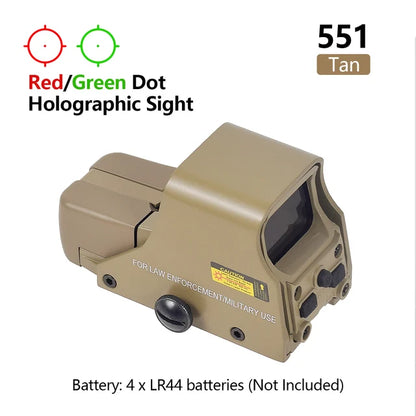 551 552 553 558 Red Green Dot Holographic Sight Scope Hunting Reflex Sight Riflescope 20mm Mount Airsoft Gun