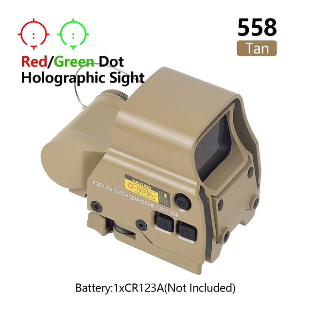 551 552 553 558 Red Green Dot Holographic Sight Scope Hunting Reflex Sight Riflescope 20mm Mount Airsoft Gun