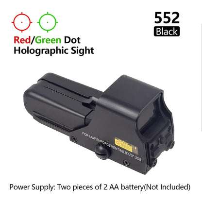 551 552 553 558 Red Green Dot Holographic Sight Scope Hunting Reflex Sight Riflescope 20mm Mount Airsoft Gun