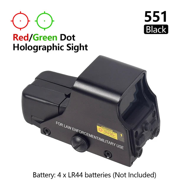 551 552 553 558 Red Green Dot Holographic Sight Scope Hunting Reflex Sight Riflescope 20mm Mount Airsoft Gun