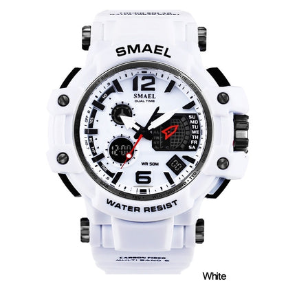 SMAEL 1509 Men Quartz Digital Watch Mens Sport Watches Electronic Military Wrist watch Male Waterproof Clock  Relogios Masculino