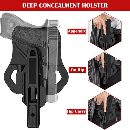 Tactical Military Pistol Holster Concealed Left Right Gun Holsters for All Double Stack Glock 9mm/SW40/357 Airsoft accessories