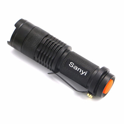 6PCS/Set Mini Flashlight Waterproof LED light Zoomable Torch AA 14500 battery