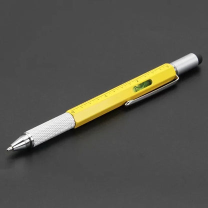 7 in 1 Multifunctional Pen Touch Screen Stylus with Screwdriver, Ruler, Level Gauge, Refillable Pen