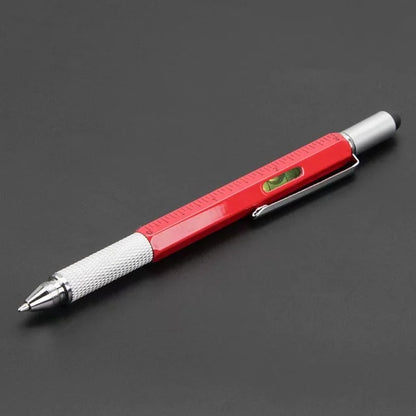 7 in 1 Multifunctional Pen Touch Screen Stylus with Screwdriver, Ruler, Level Gauge, Refillable Pen