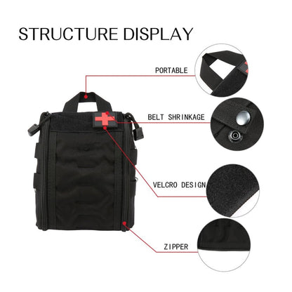 New Outdoor Portable First Aid Bag Tactical Medical Case Multifunctional Waist Pack Camping Climbing Emergency Bag Survival Kit