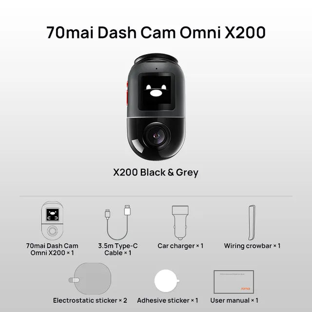 "Transform Your Drive: Dash Cam Omni X200 with 360° View & AI Motion Detection"