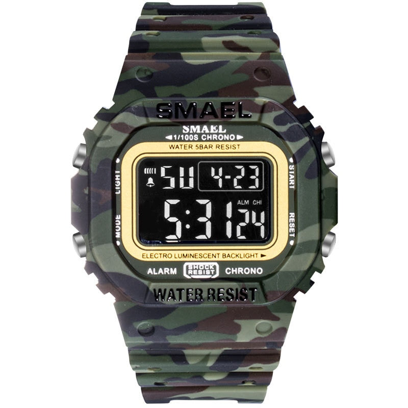 UNISEX LED Military Army Camouflage Wrist Watch For Every Day Wear