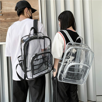 Transparent Backpack PVC Backpack PVC Schoolbag Large Capacity Student Schoolbag