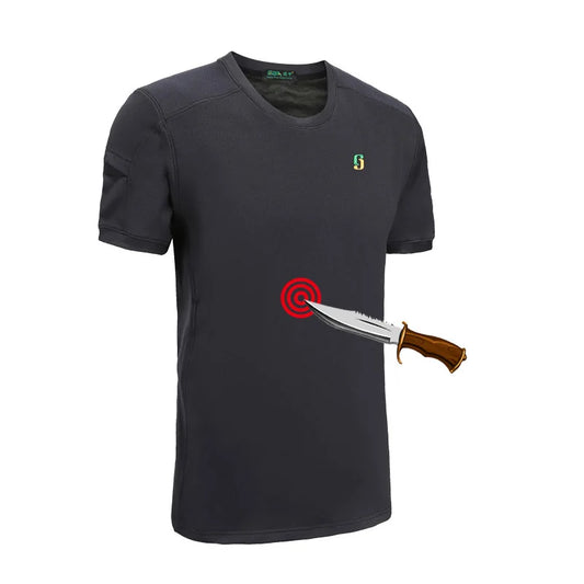 "Xions' Guard Pro: Ultimate All-Seasons Stab-Resistant Tactical T-Shirt"