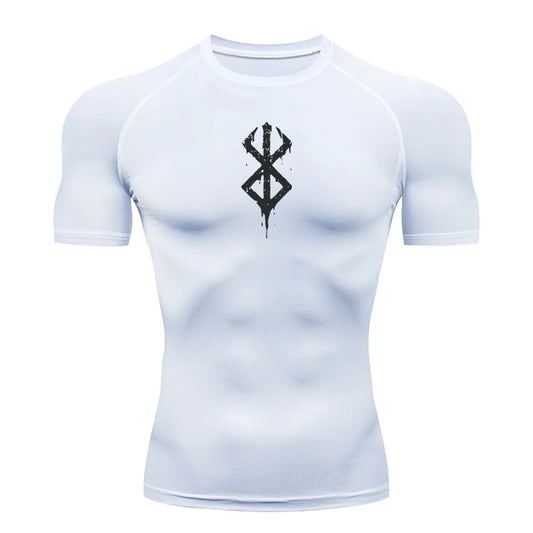 Men's Compression Fit T-Shirt - Quick Dry Athletic Workout Top for Summer