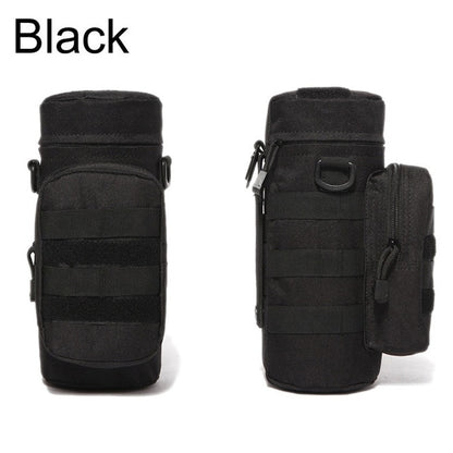 Outdoor Water Bottle Pouch Military Tactical Molle Kettle Case Waist Bag Multifunction Pockets EDC Gear Camping Hiking Riding