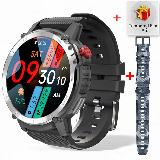 "Rugged Titan C22: The Ultimate 3ATM Waterproof Sport Smartwatch for the Modern Adventurer"