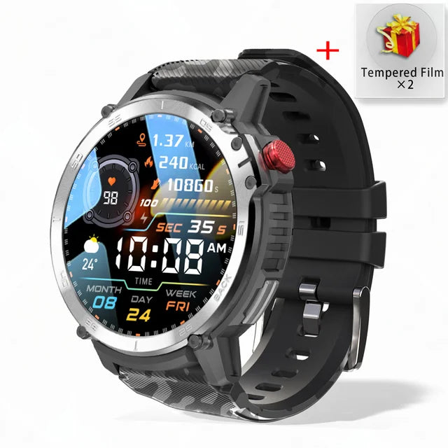 "Rugged Titan C22: The Ultimate 3ATM Waterproof Sport Smartwatch for the Modern Adventurer"