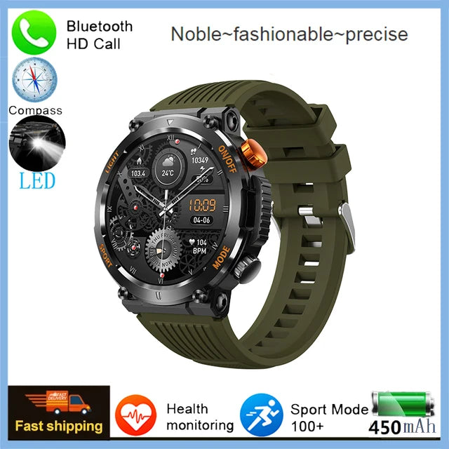Pathfinder LED Military Smart Watch: Navigate Your World with Precision"
