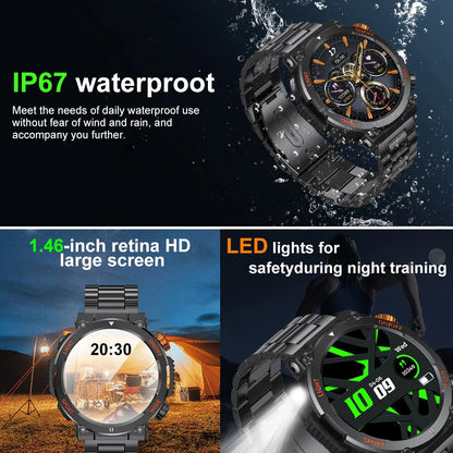 Pathfinder LED Military Smart Watch: Navigate Your World with Precision"