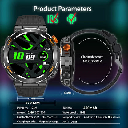 Pathfinder LED Military Smart Watch: Navigate Your World with Precision"