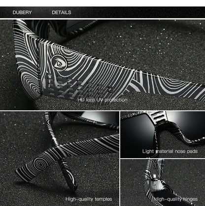 "DUBERY Retro Lux: Oversized Colourful Mirror Sunglasses - Fashion Meets Function"