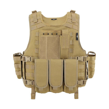 MGFLASHFORCE Molle Vest Tactical Vest Plate Carrier Swat, Fishing, Hunting, Vest Military Army Armor Police Vest