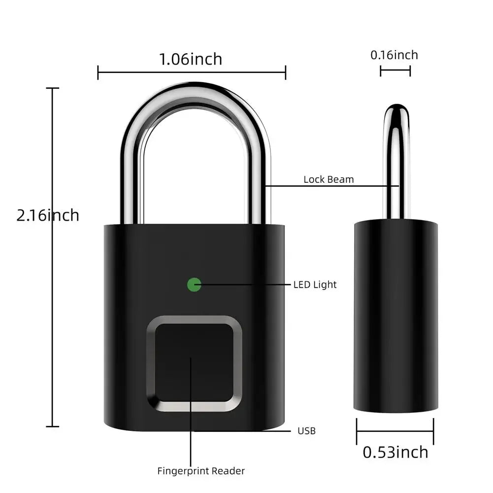 "Secure Your Belongings with Our Advanced Fingerprint Padlock!"