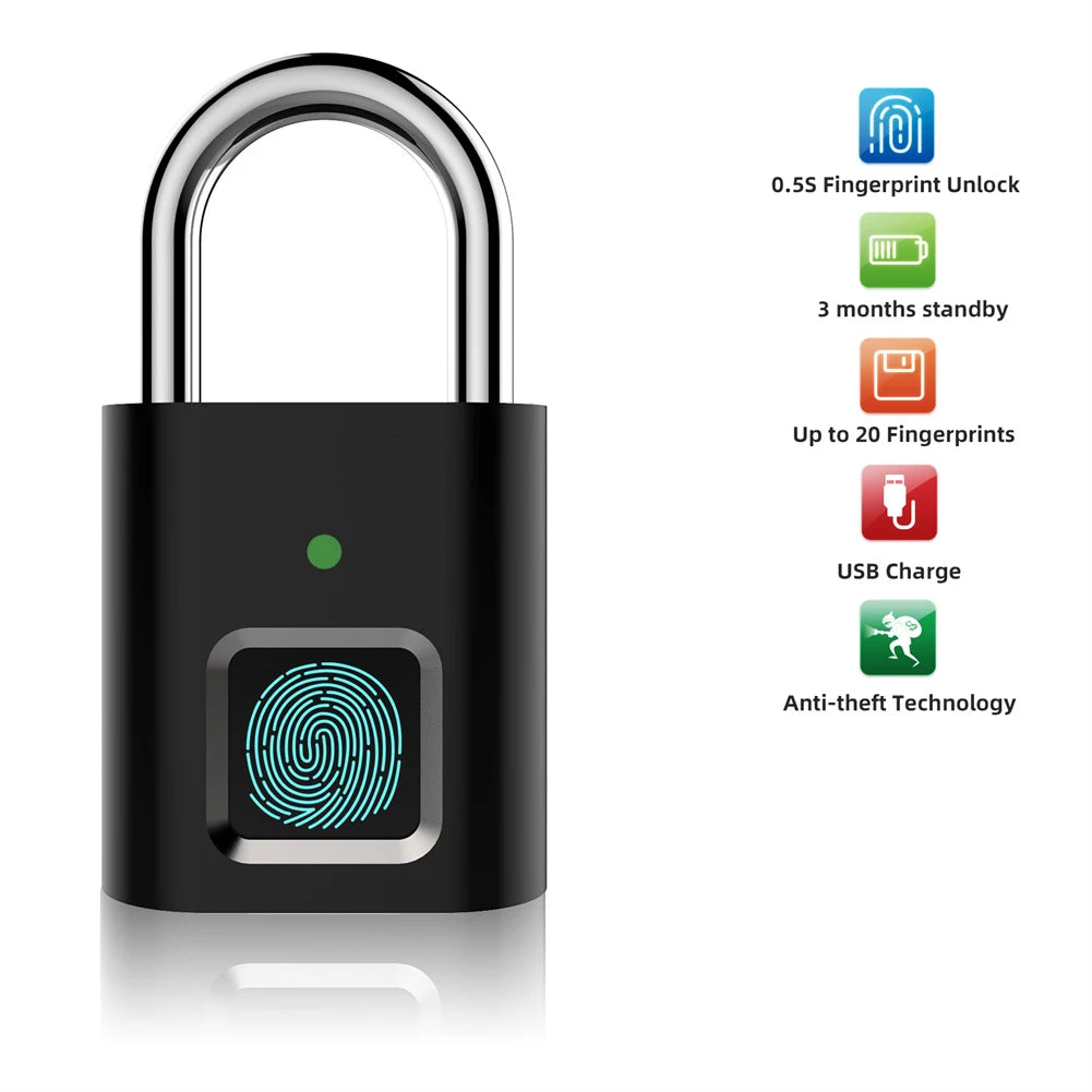 "Secure Your Belongings with Our Advanced Fingerprint Padlock!"