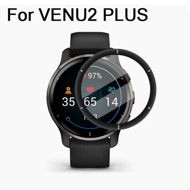 "Ultra-Clarity HD Screen Protector for Garmin Smartwatches: Forerunner 965, Epix Gen2, VENU2 PLUS - Ultimate Protection Film Cover"