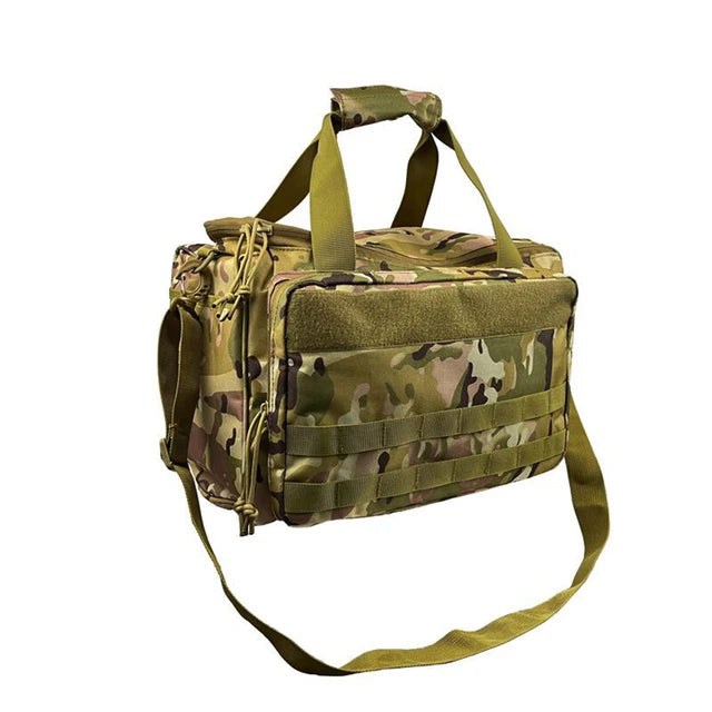 "Tactical Dual Gun Range Bag: Universal Handgun Storage and Transport Solution"