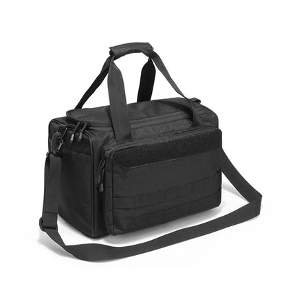 "Tactical Dual Gun Range Bag: Universal Handgun Storage and Transport Solution"