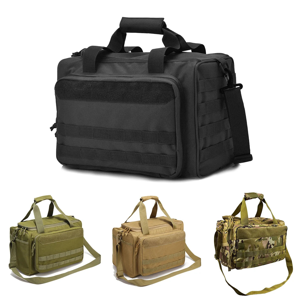 "Tactical Dual Gun Range Bag: Universal Handgun Storage and Transport Solution"