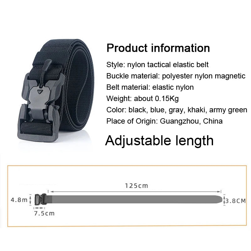 Quick Release Magnetic Buckle Military Belt.