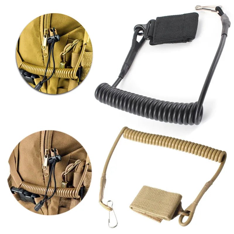 "Universal Retractable Tactical Pistol Sling - Multi-Use, Durable Nylon - Fits Firearms, Tools, and Gear"