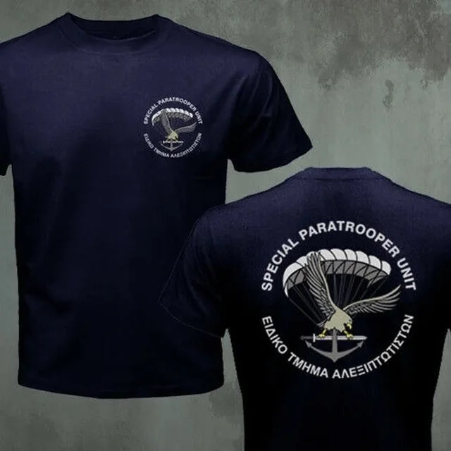 Hellenic Army ETA Greek Special Paratrooper Airborne Unit Force T-shirt